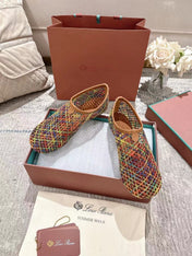 FLAT SHOES MULTICOLOR MESH FABRIC