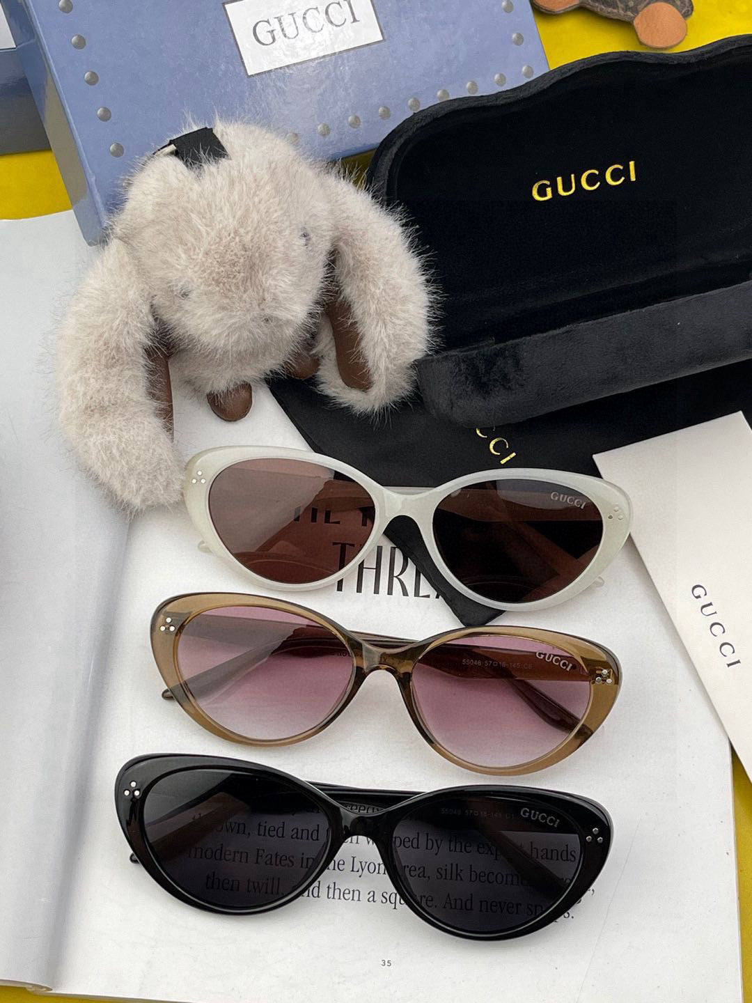 CAT-EYE FRAME SUNGLASSES G6581 IN ACETATE