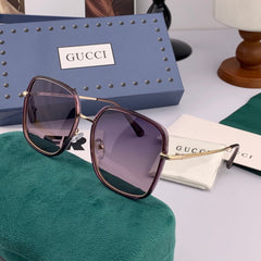 SQUARE FRAME SUNGLASSES G3142 IN ACETATE AND METAL