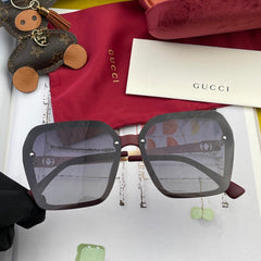 BORDERED SQUARE FRAME SUNGLASSES G0607 IN ACETATE