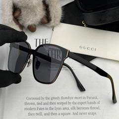 RECTANGULAR FRAME METAL SUNGLASSES G380 IN ACETATE