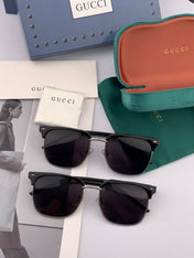 SQUARE METAL AND ACETATE SUNGLASSES G5637