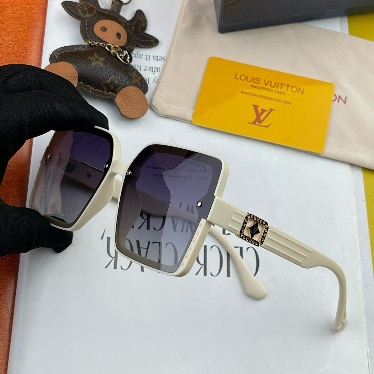 LARGE SQUARE SUNGLASS L1845 IN ACETATE