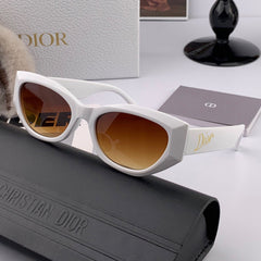 MONTAIGNE SUNGLASS D8620 IN WHITE ACETATE BROWN LENSES