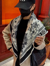 DIOR SCARF 110 CM IN CASHMERE SILK FABRIC 733887