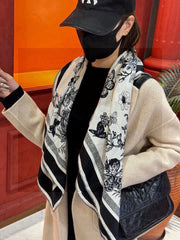 DIOR SCARF 110 CM IN CASHMERE SILK FABRIC 733887