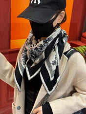 DIOR SCARF 110 CM IN CASHMERE SILK FABRIC 733887