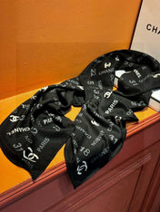 CHANEL 25S SCARF 140 IN CASHMERE SILK 733897