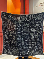 CHANEL 25S SCARF 140 IN SILK 735811