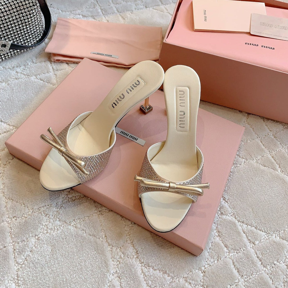 Champagne High - Heels Diamond Sheepskin