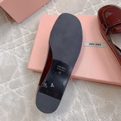 Reddish Brown Loafer Shoes Sheepskin