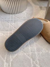 ALASKA SLIPPER IN CAMEL BROWN SUEDE