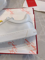 VIV' SKATE SNEAKERS IN WHITE CALFSKIN WITH CARTOON CHARM LACES