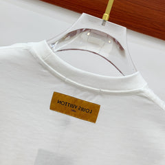 LV T-SHIRT EMBROIDERED LOGO IN WHITE COTTON 238878