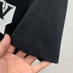 LV T-SHIRT EMBROIDERED LOGO IN BLACK COTTON 238879