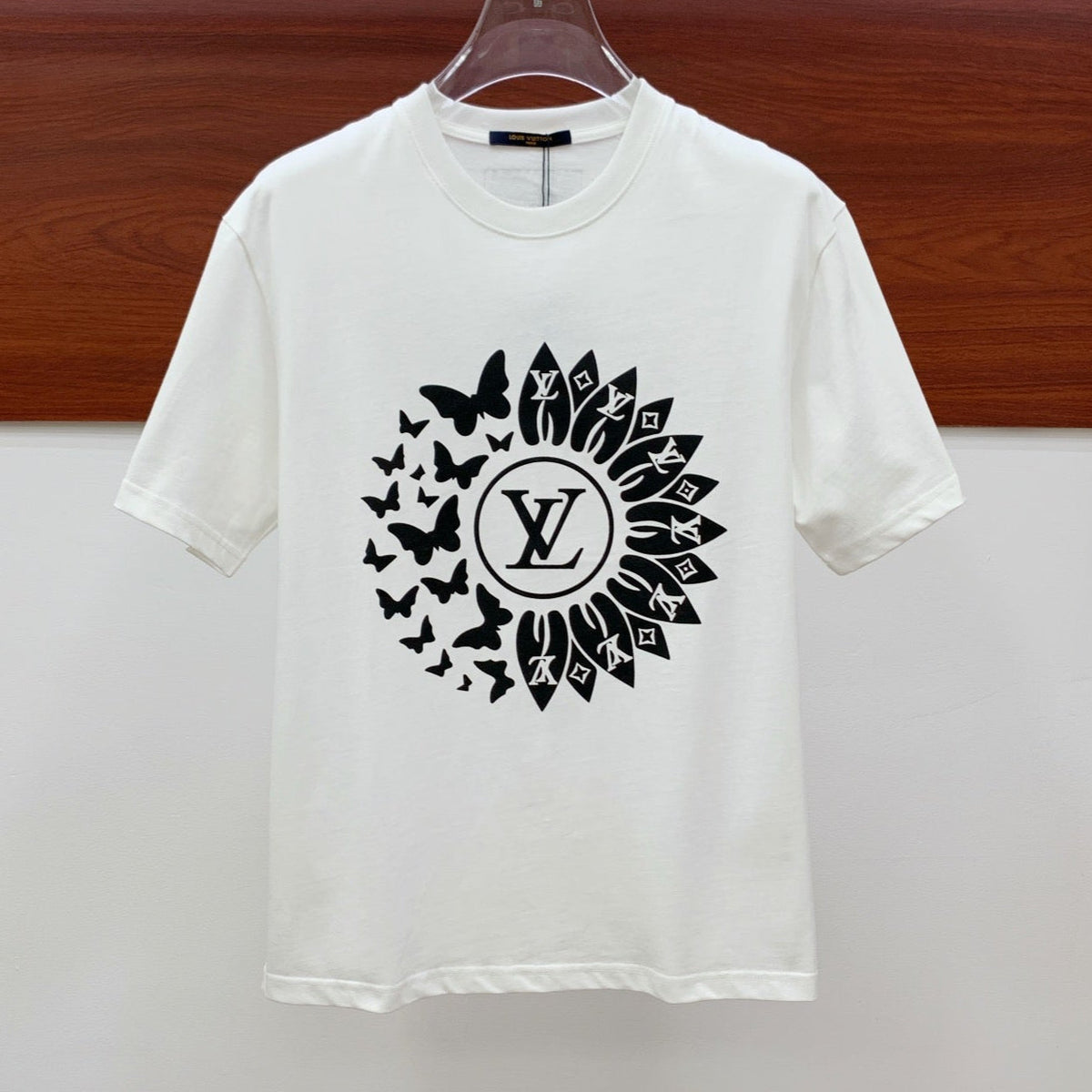LV T-SHIRT IN WHITE PURE COTTON CLASSIC LOGO PATTERN 238880