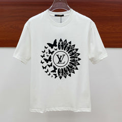 LV T-SHIRT IN WHITE PURE COTTON CLASSIC LOGO PATTERN 238880