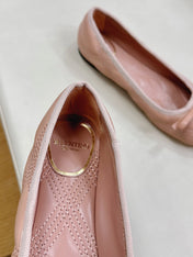 VLTN CLASSIC BALLET FLATS 25S IN NUDE PINK CALFSKIN WITH BOW