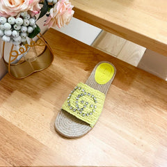 GG  Casual Style Logo Sandals Yellow