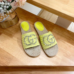 GG  Casual Style Logo Sandals Yellow