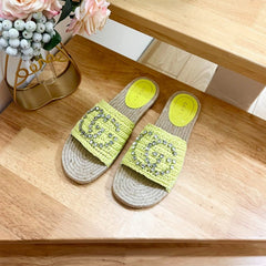 GG  Casual Style Logo Sandals Yellow