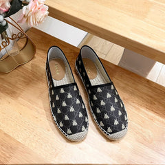 GG  Supreme Flat Shoes Black Caro