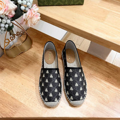 GG  Supreme Flat Shoes Black Caro