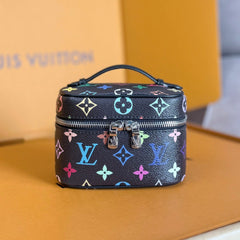 NICE NANO 14 IN COLORFUL MONOGRAM CANVAS SILVER ZIPPER