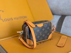 TROCADERO BAG 20 IN BROWN MIX ORANGE MONOGRAM ECLIPSE CANVAS