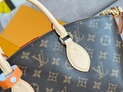 LV 25S BOÉTIE TOTE 25 IN BROWN MONOGRAM COATED CANVAS AND CALFSKIN GOLD HARDWARE