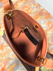 LV 25S LOW KEY ALL IN BB 18 IN BURNT SIENNA CALFSKIN GOLD HARDWARE