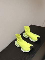 BALENCIAGA 25S SPEED TRAINER SNEAKERS 55 MM IN LIGHT LEMON YELLOW KNIT