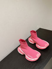 BALENCIAGA 25S SPEED TRAINER SNEAKERS 55 MM IN PINK KNIT