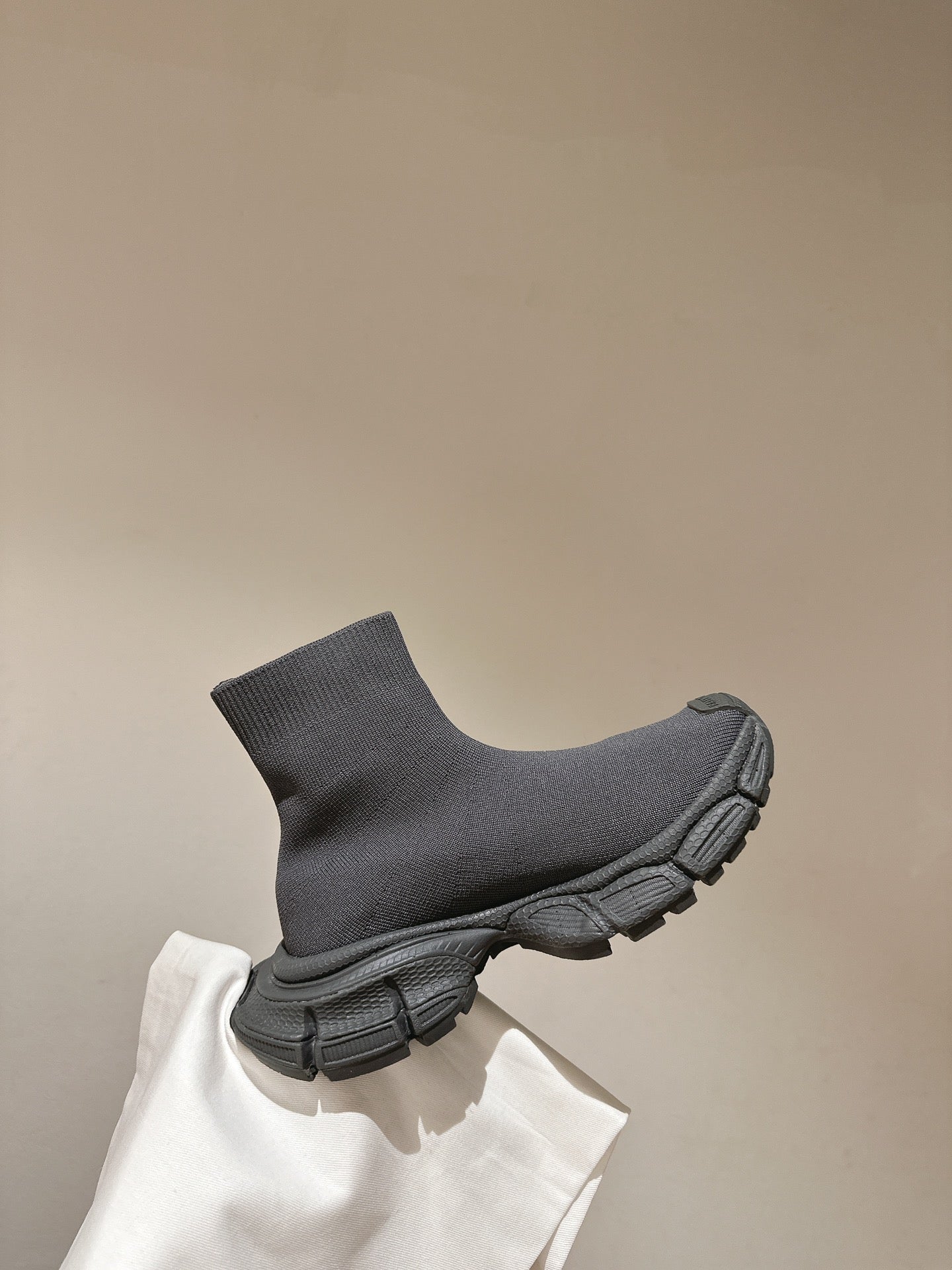 BALENCIAGA 25S SPEED TRAINER SNEAKERS 55 MM IN DARK GREY KNIT