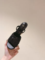 FENDI FIRST HIGH-HEELED SANDALS 85 MM IN BLACK LAMBSKIN GOLD HARDWARE