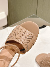 FENDI FIRST HIGH-HEELED SANDALS 85 MM IN TUSCAN TAN LAMBSKIN GOLD HARDWARE