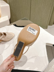 FENDI FIRST HIGH-HEELED SANDALS 85 MM IN BEIGE LAMBSKIN GOLD HARDWARE