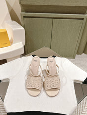 FENDI FIRST HIGH-HEELED SANDALS 85 MM IN BEIGE LAMBSKIN GOLD HARDWARE