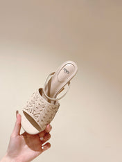 FENDI FIRST HIGH-HEELED SANDALS 85 MM IN BEIGE LAMBSKIN GOLD HARDWARE