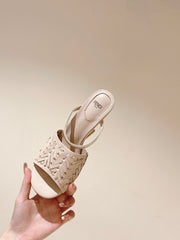 FENDI FIRST HIGH-HEELED SANDALS 85 MM IN BEIGE LAMBSKIN GOLD HARDWARE