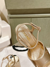 CC HIGH SANDAL GOLDEN CALFSKIN