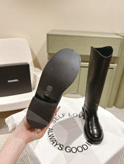 CC HIGH BOOTS BLACK CALFSKIN