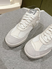 CHLOÉ 26S SNEAKERS IN WHITE CALFSKIN AND SUEDE
