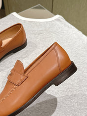 LP LOAFERS 25S IN BURNT ORANGE LAMBSKIN