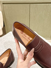 LP LOAFERS 25S IN BURGUNDY BROWN LAMBSKIN