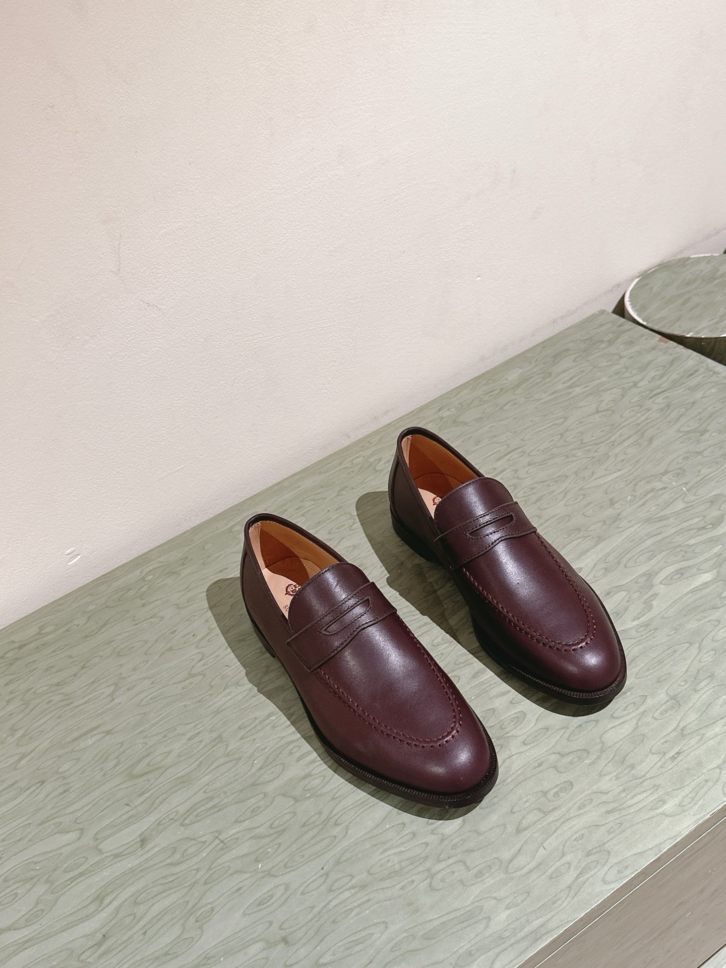 LP LOAFERS 25S IN BURGUNDY BROWN LAMBSKIN