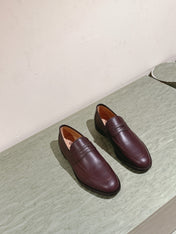 LP LOAFERS 25S IN BURGUNDY BROWN LAMBSKIN
