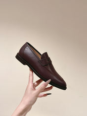 LP LOAFERS 25S IN BURGUNDY BROWN LAMBSKIN