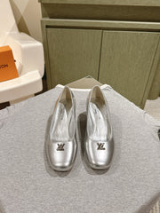 SWING HIGH PUMP 55 MM IN SILVER PATENT CALFSKIN