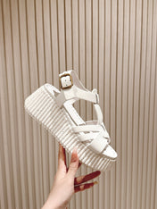 CHLOÉ 26S HIGH-HEELED SANDALS IN WHITE LAMBSKIN
